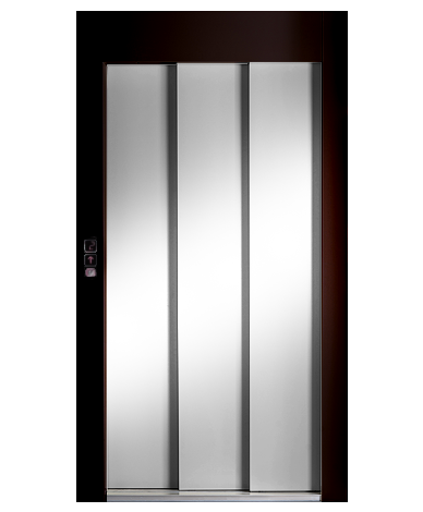 Three-leaf telescopic opening door